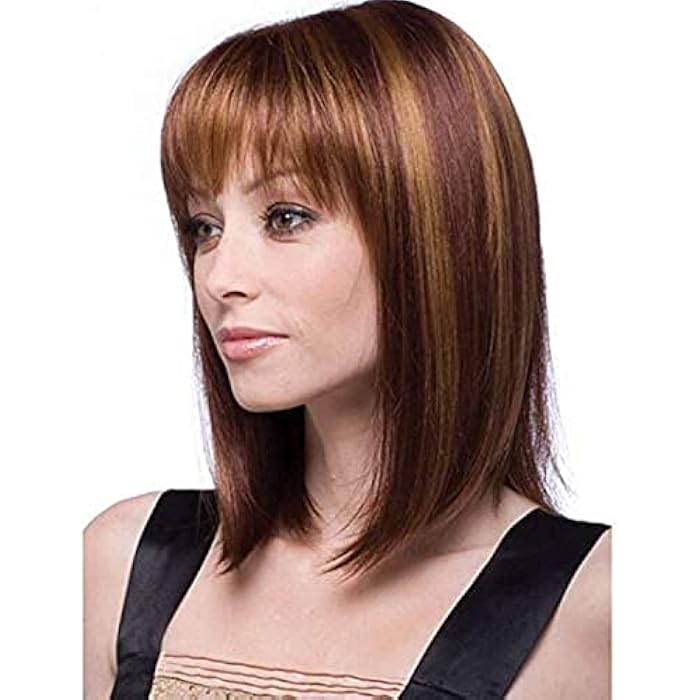 DILLARDS Fashion Short Straight Wigs Brown-Blond For Women 0820-10 - Image 1